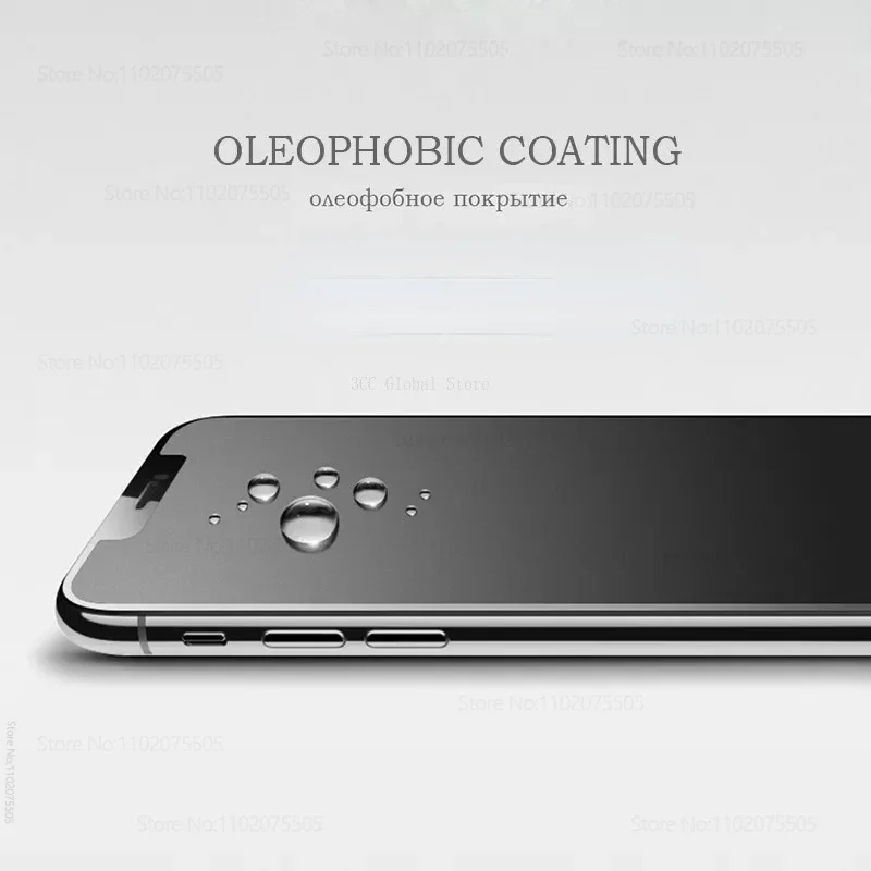 3 uds cubierta completa mate 9H vidrio templado para iPhone 14 13 Pro Max 11 Pro 15 14 XS Max X XR SE 7 8 Plus Protector de pantalla esmerilado - imagen 4