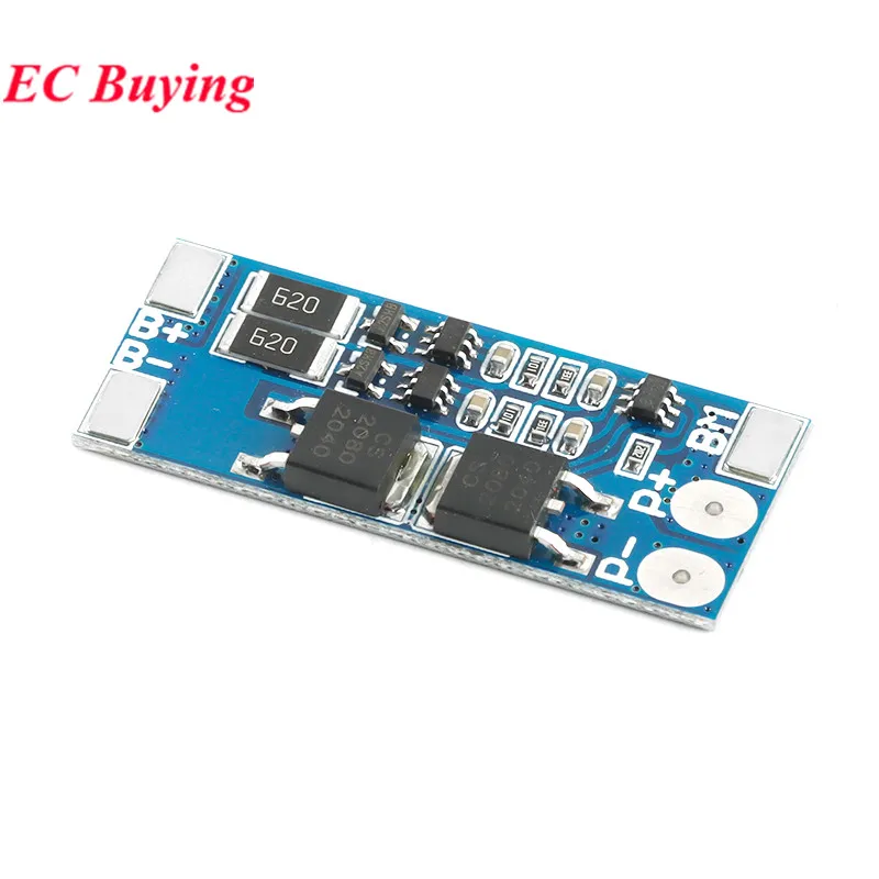 5 uds/1pc 2S 7,4 V 8,4 V 8A BMS 18650 Placa de protección de carga de batería de litio 10A ecualizador de iones de litio módulo PCB de carga equilibrada - imagen 3