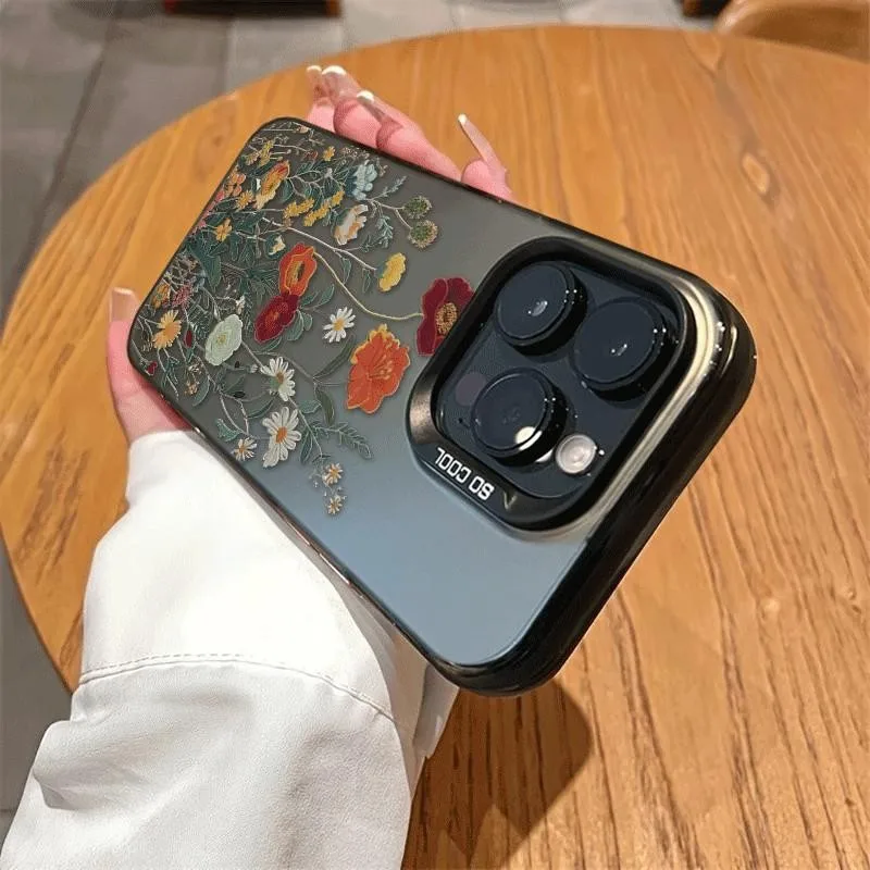 Funda de flores de otoño para iPhone 16Pro 17 15 14 13 12 11 Pro Max XR 7 8 Plus, funda protectora de pantalla a prueba de golpes - imagen 4