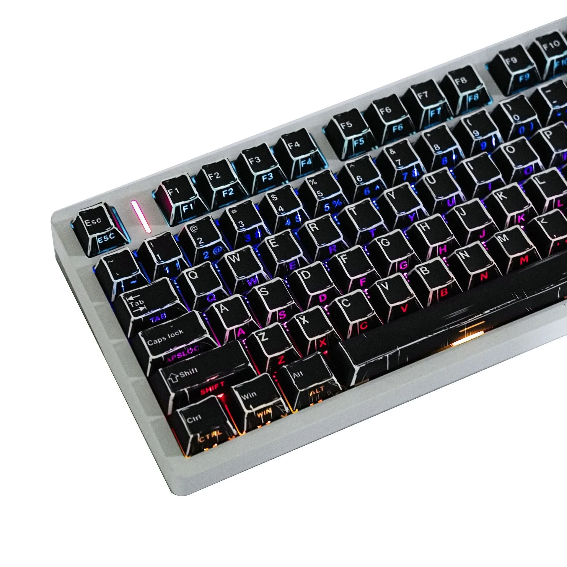 Teclas de teclado mecánico negro cómico español francés coreano japonés ruso alemán estampado lateral cereza perfil PBT Keycap DIY - imagen 4