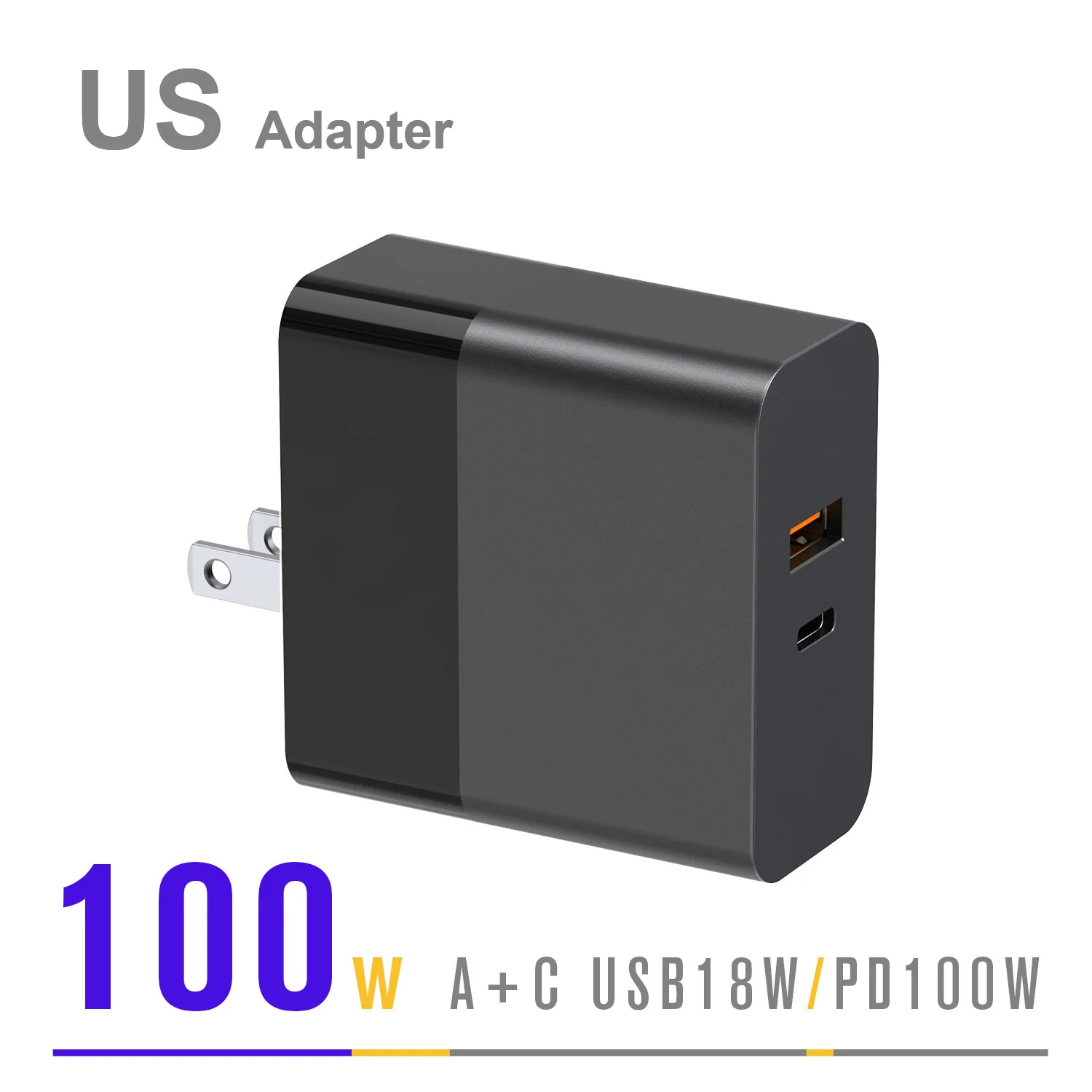 FMchip 100W Adaptador GaN USB Tipo C Cargador PD 3.0 QC 3 USB-A de carga rápida para TS101 HS-01 Soldador Portátil - imagen 2