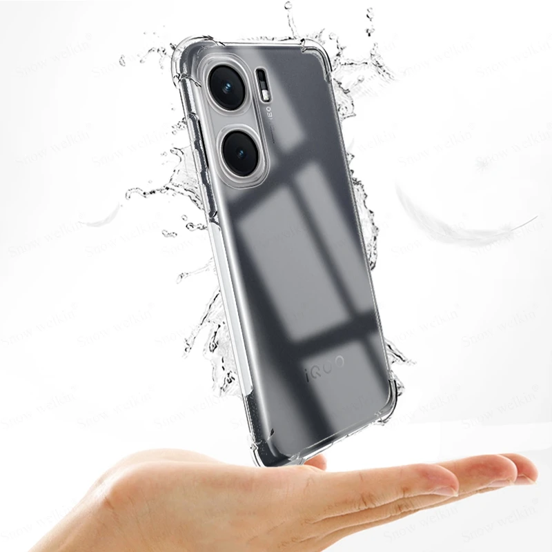 Funda de protección completa con amortiguador de Airbags para Vivo iQOO Neo 9 Neo9 Pro Neo 9S Neo9S Pro, funda trasera transparente de TPU suave a prueba de golpes - imagen 4