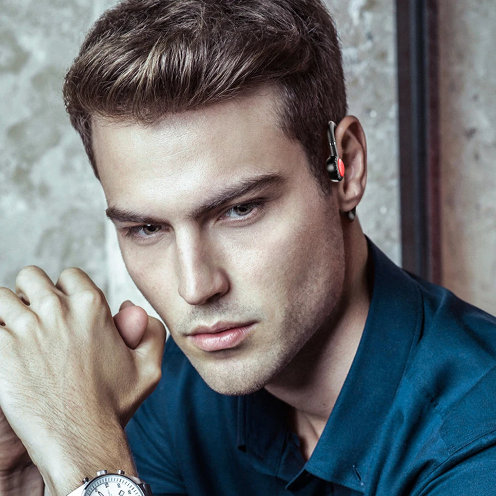 Auriculares de conducción ósea con Clip para la oreja, cascos manos libres con transmisión ósea, reducción de ruido para negocios, deportes, ciclismo y Fitness - imagen 4