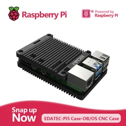 Carcasa Aluminio CNC Raspberry Pi 5 Refrigeración Pasiva Silenciosa