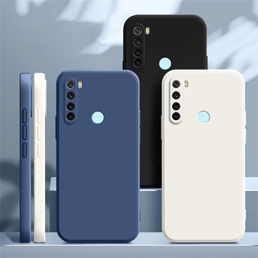 Funda Simple de Color caramelo para Xiaomi Redmi Note 8 Note8 Pro 8Pro Funda de silicona líquida suave a prueba de golpes cubierta trasera accesorios para teléfono - imagen 2