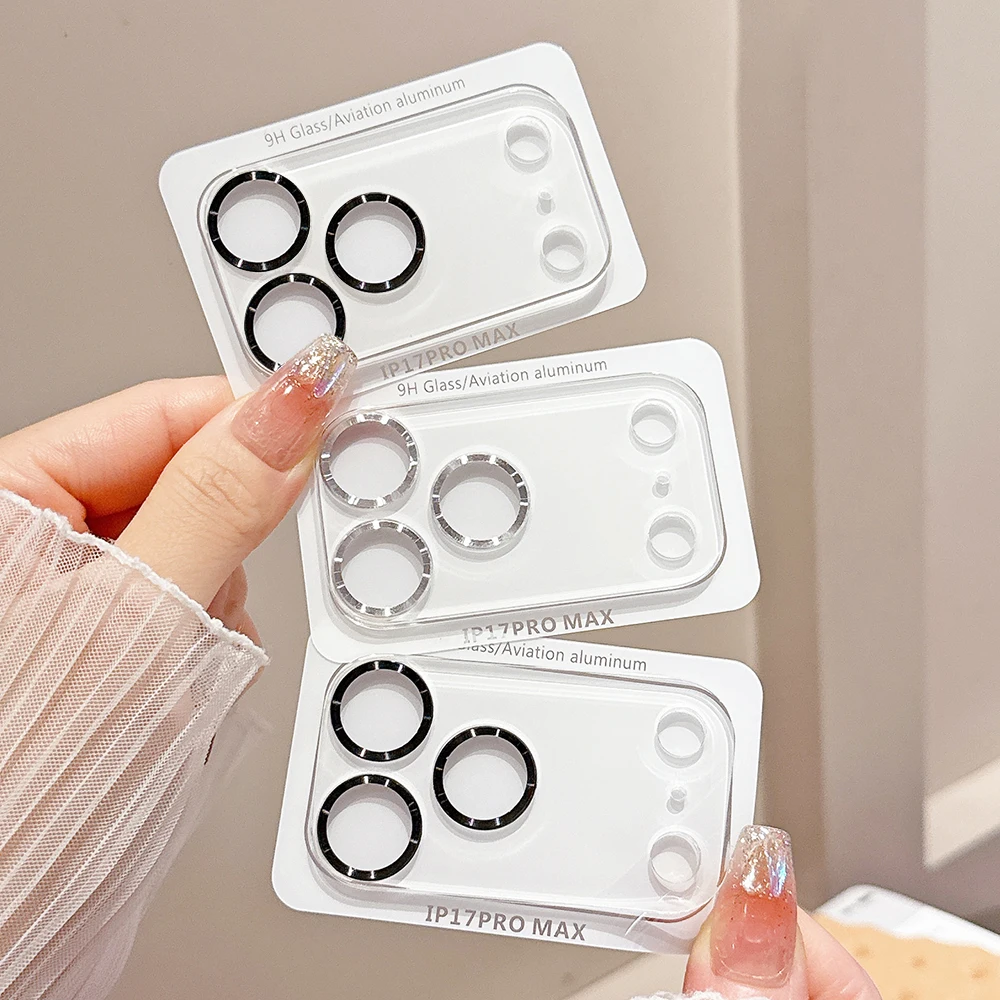 Protector de lente de cámara para iPhone 17 Pro Max 13 16 15 14 Plus 13 Mini Air 17promax 16promax lente protectora de vidrio templado - imagen 2