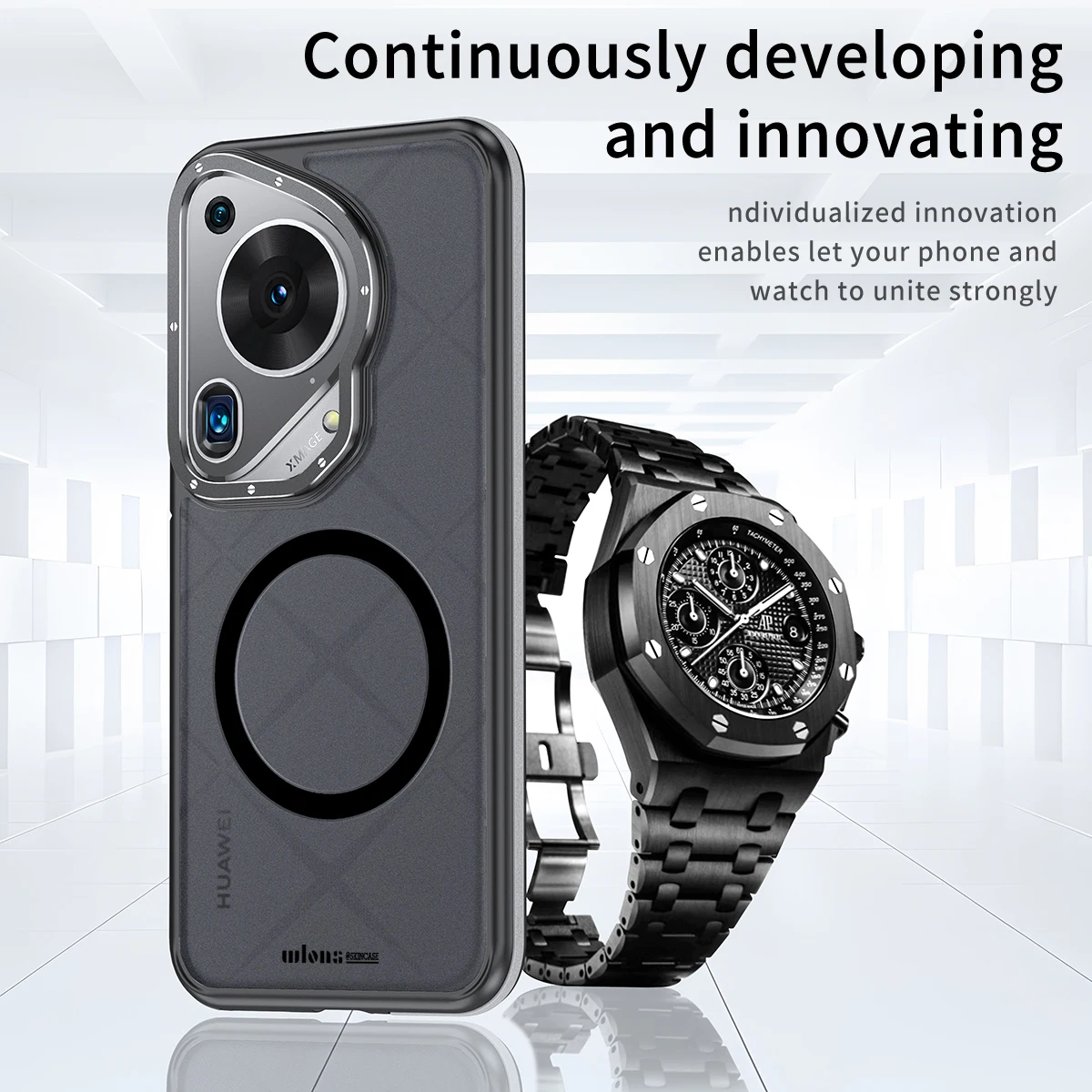 Funda Original a prueba de golpes con sensación de piel para Huawei Pura 70 Ultra Plus Pura70 Pro + Magsafe, funda trasera de teléfono híbrido - imagen 5