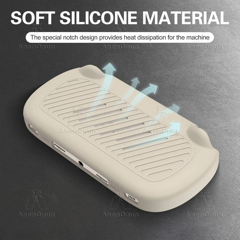 RG40XX H Funda protectora de ajuste completo con cordón anticaída, antiarañazos, antideslizante, funda suave de silicona blanca, accesorios para la piel - imagen 4