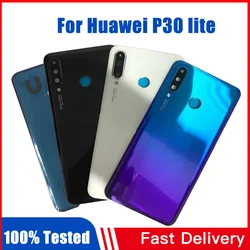 Cubierta de batería P30 Lite para Huawei P30 Lite, carcasa de Panel de puerta trasera de vidrio con pegatina adhesiva, carcasa trasera de reparación