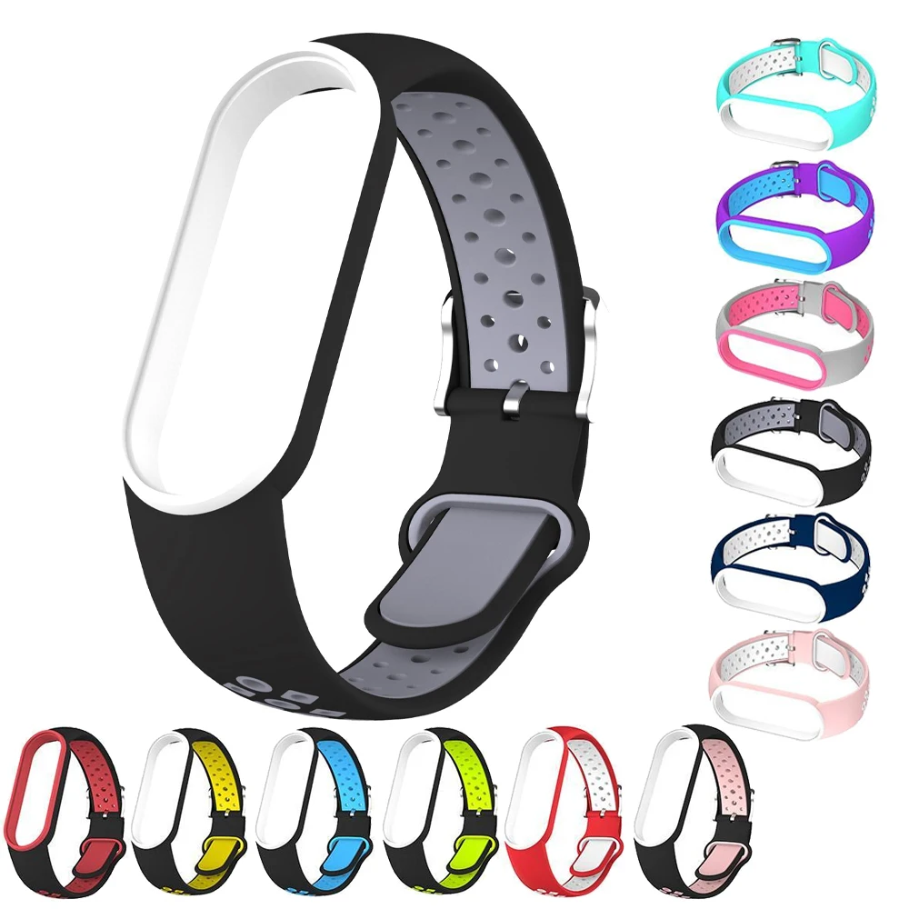 Bandas de reloj para Xiaomi Mi Band, pulsera inteligente de silicona con NFC, para modelos 7, 6, 5 y 4, 12 unidades