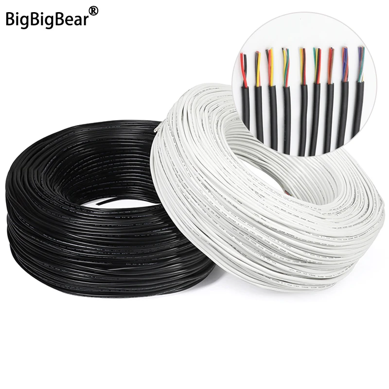 Cable multinúcleo UL2464 de 1m AWG30 28 26 24 22 20 18 16 14, funda de canal de PVC 2 3 54 5 6 7 8 9 10 núcleos Cable de cobre de Control de señal - imagen 2