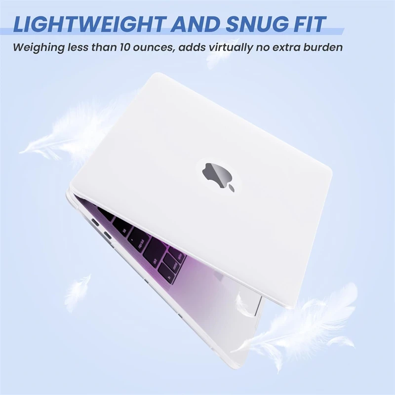 Funda de portátil transparente mate con soporte plegable oculto para Macbook Air 13,6 M4 15 M3 Mac Book Pro 13 M1 M2 14 M4 16 2025 funda - imagen 3