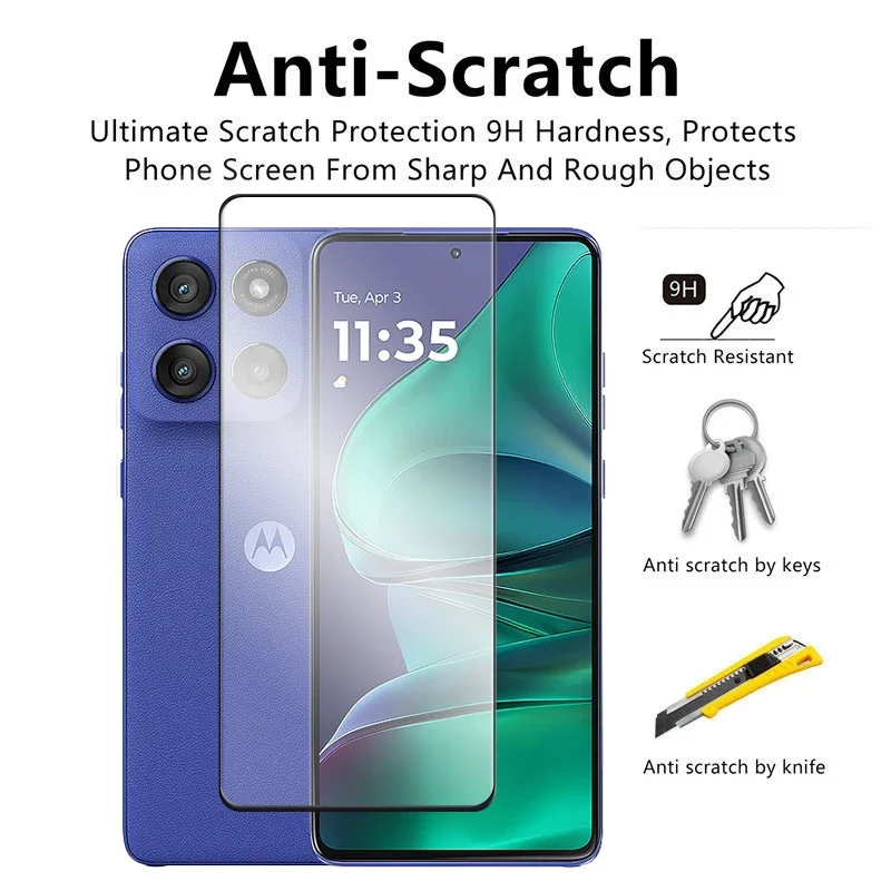 6 en 1 para Motorola Moto G Stylus 5G 2025 vidrio para Motorola Moto G Stylus 5G vidrio templado 2.5D película protectora de pantalla de cobertura completa - imagen 5