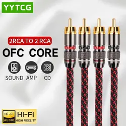 Cable Doble RCA Estéreo Macho-Macho OFC Alta Fidelidad
