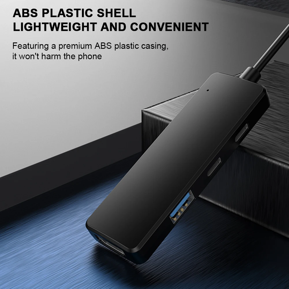 HUB USB 3,0 2,0 con 4 puertos tipo C, adaptador multipuerto Compatible con HDMI, 4K, PD, 100W, para MacBook Pro Air - imagen 2