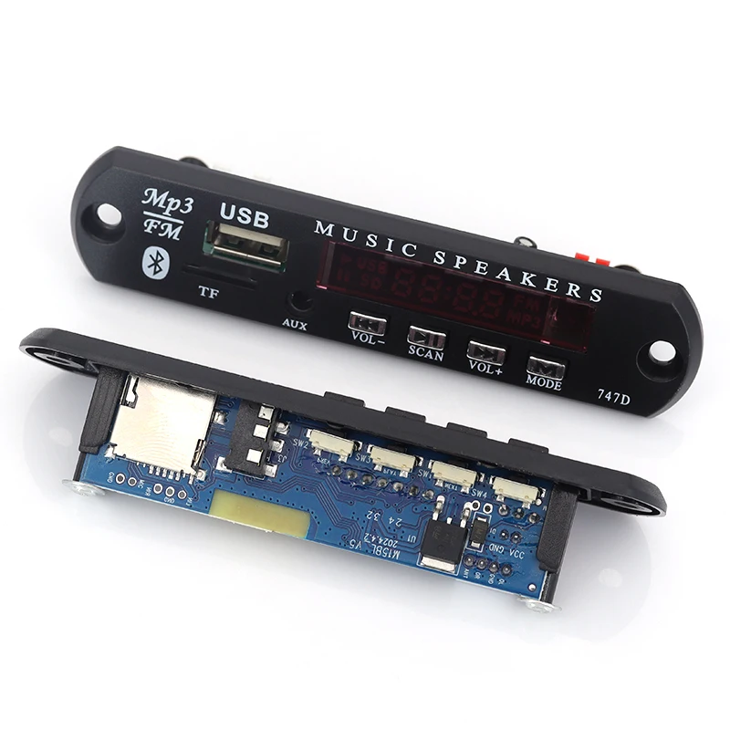 1 Juego de placa decodificadora WMA MP3 Bluetooth inalámbrico estándar 12V módulo de Audio TF USB Radio para coche - imagen 5