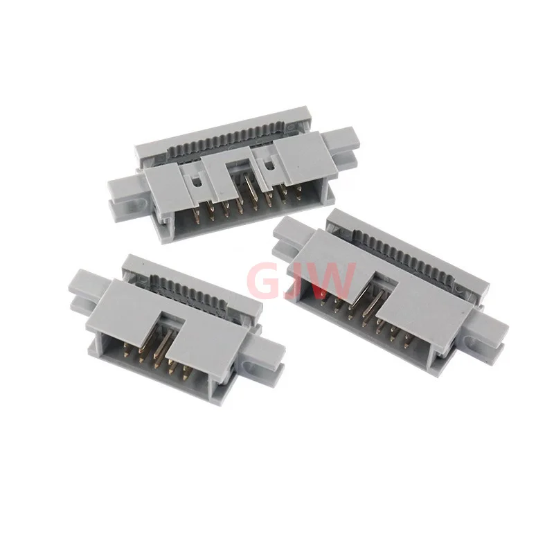 5 uds DC3 conector de caja macho/10/14/16/20/34/40 PIN conector de paso de 2,54 MM 10P/16P/20P/40P/50P/60P tipo engarzado para cable 1,27 - imagen 2