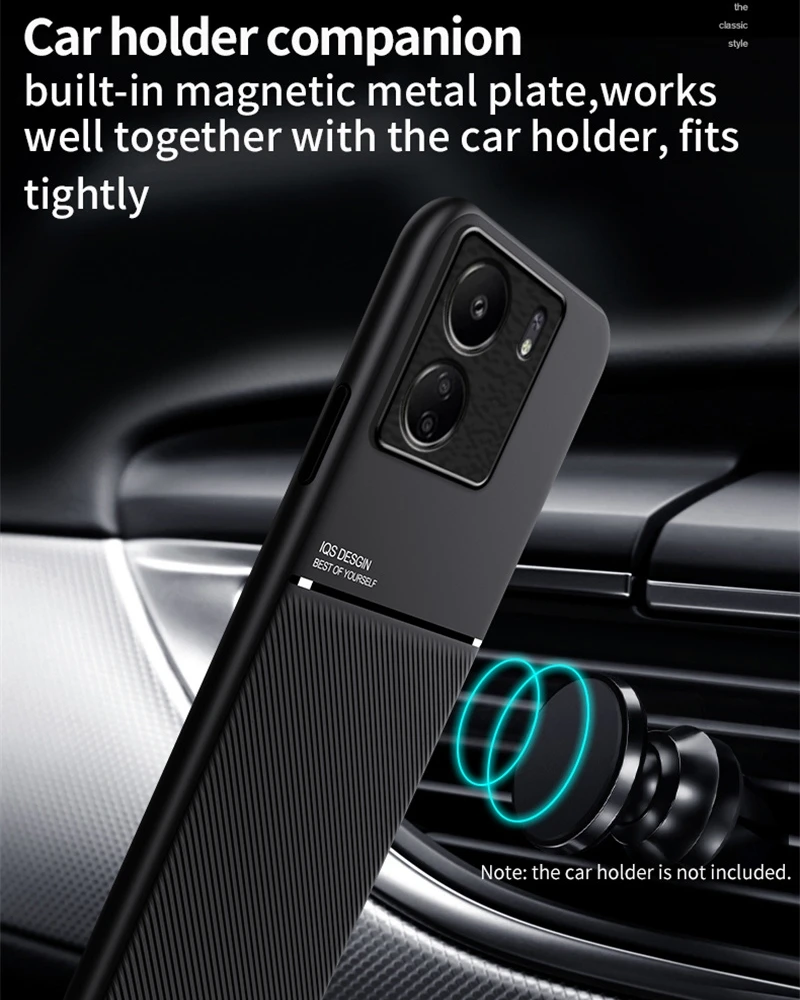 Para Xiaomi Poco C65 Funda de cuero con soporte magnético para coche Funda de teléfono para Pocco Poko Little C65 C 65 PocoC65 Funda de silicona a prueba de golpes - imagen 2