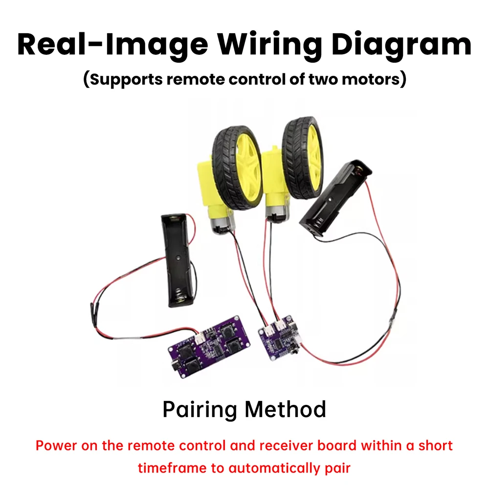 Módulo receptor de Control remoto 2,4G, Kit de módulo receptor de Control remoto de coche de juguete recargable de 4 canales - imagen 5
