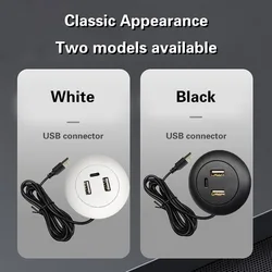 Base Cargador Escritorio con USB-C y USB-A – Oculta Cables