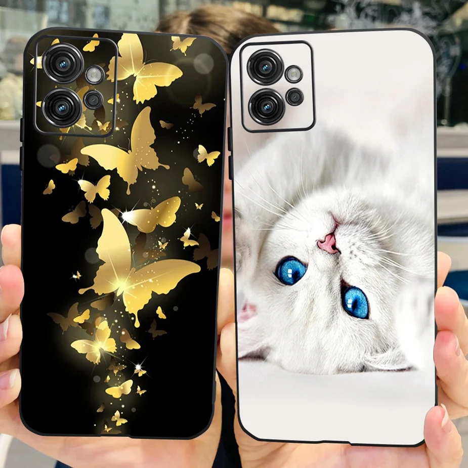 Funda de silicona suave para Motorola Moto G32, carcasa bonita de gato y mariposa para Motorola Moto G32 G 32 MotoG32, bolsas de 6,5 pulgadas - imagen 4