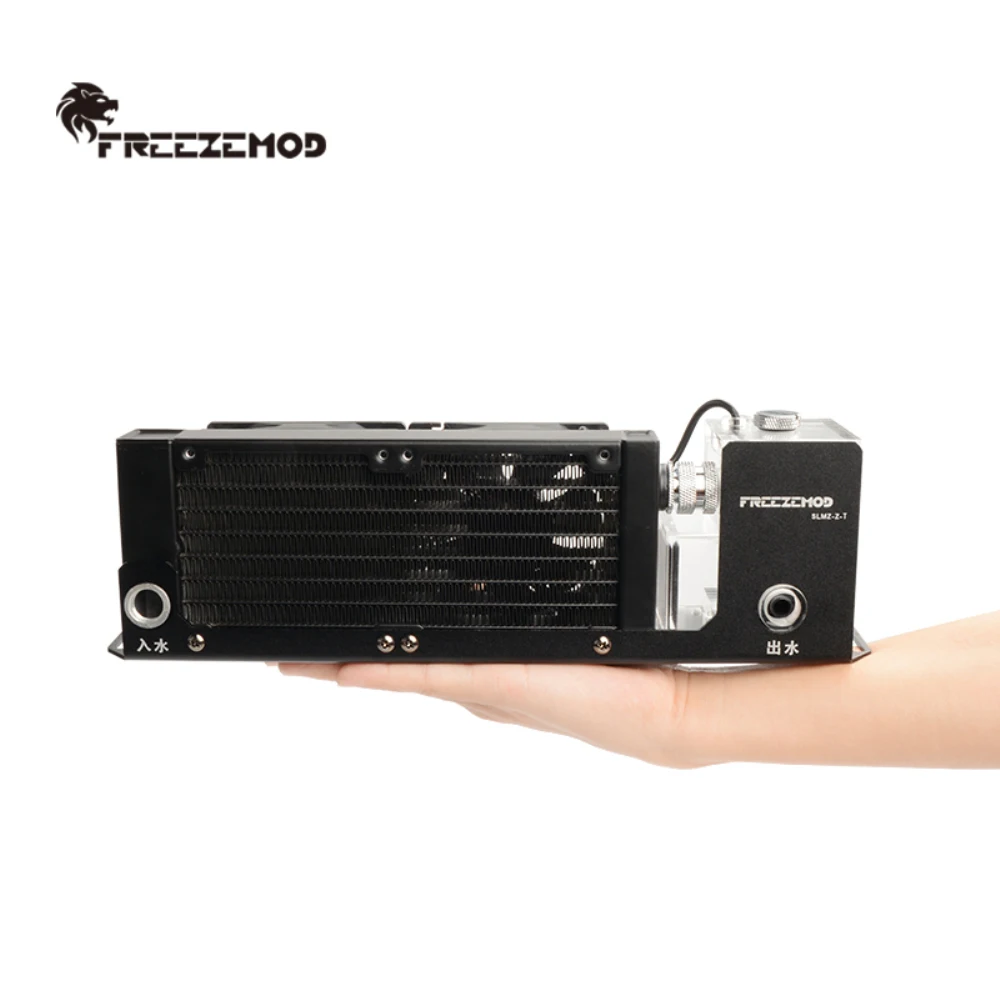 FREEZEMOD Mini módulo de disipación de calor refrigerado por agua radiador de 160mm 2000RPM 8cm módulo AIO de doble ventilador SLMZ-Z-T - imagen 2