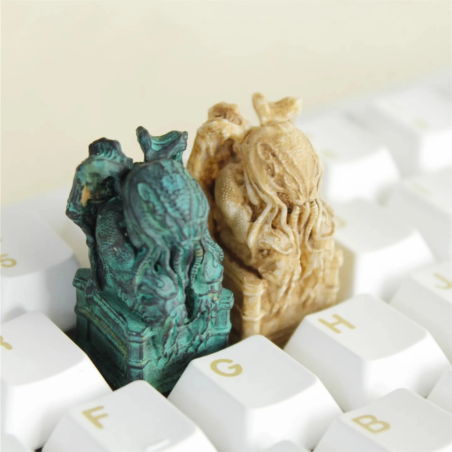 Teclas originales con tema de pulpo antiguo, personalización de resina personalizada, teclas creativas de dibujos animados para adorno de teclado mecánico