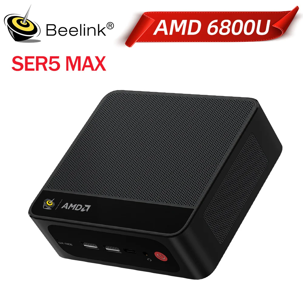 Beelink Mini PC SER5 Max AMD R7 6800U 6800H R5 5500U R3 3200U 16G 500G NVME SSD Windows tipo C Triple pantalla Gamer Mini ordenador