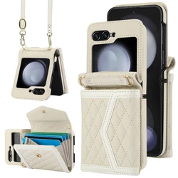 Funda Cuero Samsung Galaxy Z Flip con Cordón y Ranura Tarjetas – Cartera Antigolpes