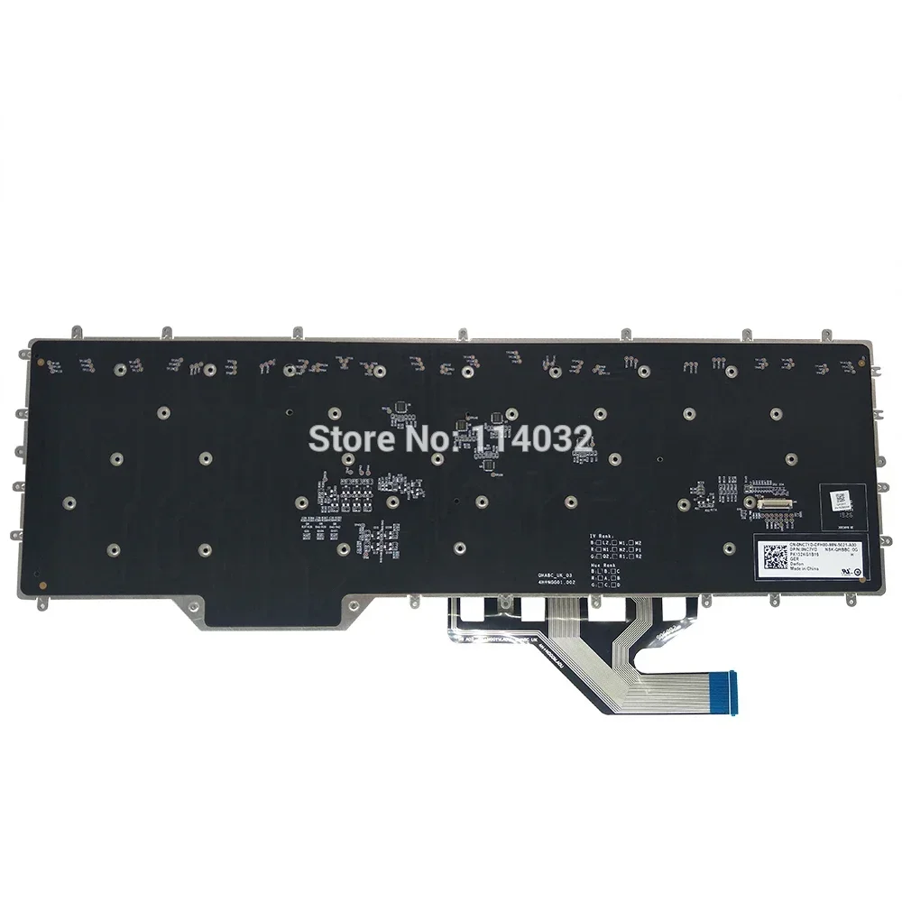 Teclado japonés retroiluminado RGB para Dell Alienware M17 R2 R3 M17X R4 2019 Laptop para juegos 0JRFM9 JRFM9 Teclado con retroiluminación colorida - imagen 5