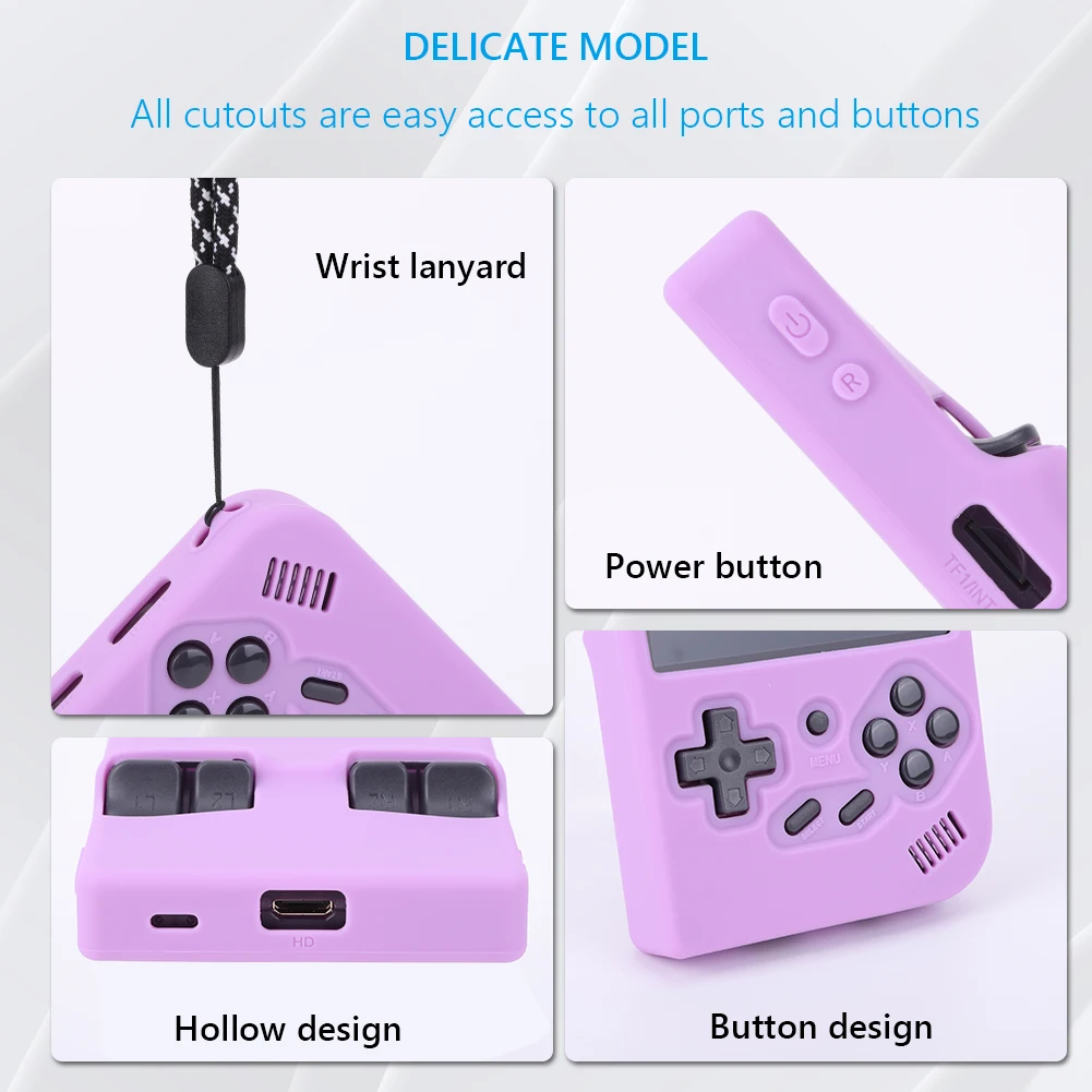 Funda protectora de silicona para consola de juegos, funda antideslizante de Color sólido para consola de juegos portátil RG35XX - imagen 5