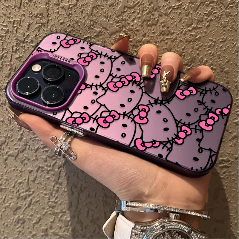 Funda de teléfono con bonito dinero Hello Kitty para iPhone 17 Air 16 15 11 12 14 13 Pro Max XS X XR Plus 8 7 SE 2020, funda trasera a prueba de golpes - imagen 3