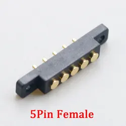 Conector Pogo Pin 5 pines 2,54 mm para PCB - macho y hembra.