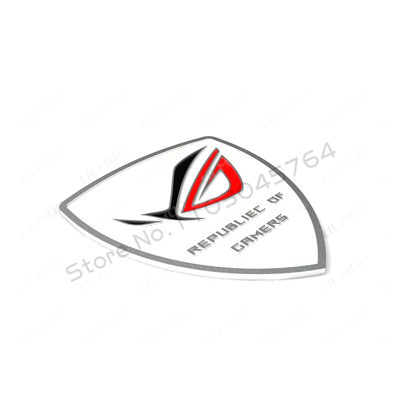 Etiqueta Aluminium ROG – Diseño Gamer Negro/Blanco para PC - imagen 5