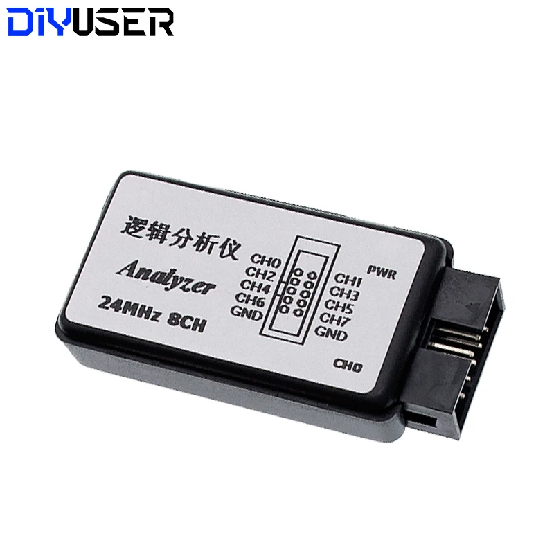 DIYUSER analizador lógico USB 24MHz 8 canales 24M/segundos analizador lógico depurador para ARM FPGA analizador lógico 24M 8CH - imagen 3