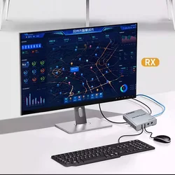 Extensor HDMI KVM 60 m 1080p por CAT5e/CAT6 con audio y USB