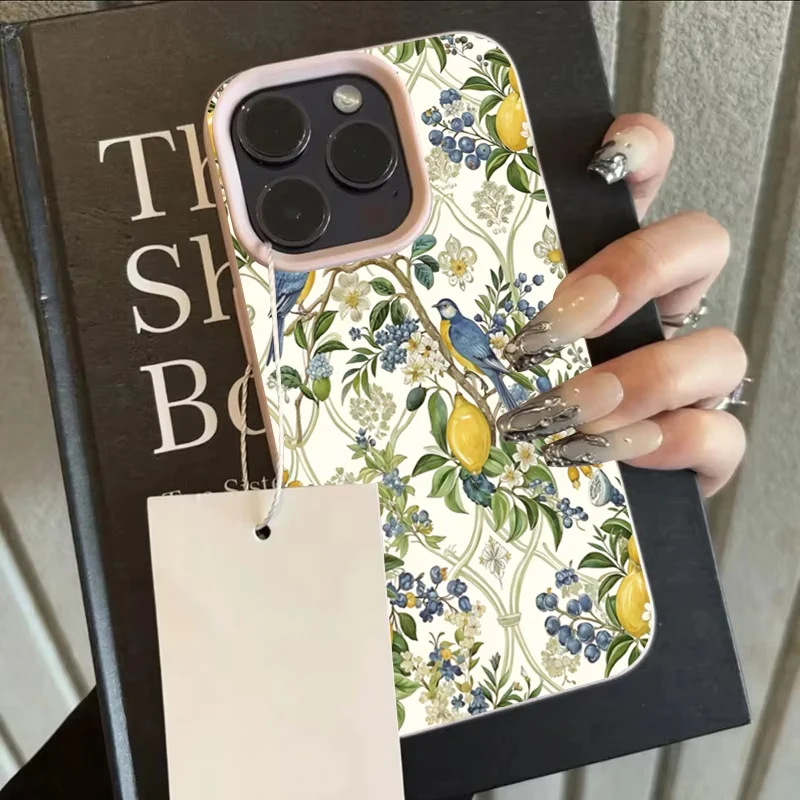 Funda de teléfono con diseño de lichi y árboles de limón para iPhone 17 16 15 14 Pro Max Plus 12 11 13 Pro XS Max XR, funda de silicona suave a prueba de golpes - imagen 5