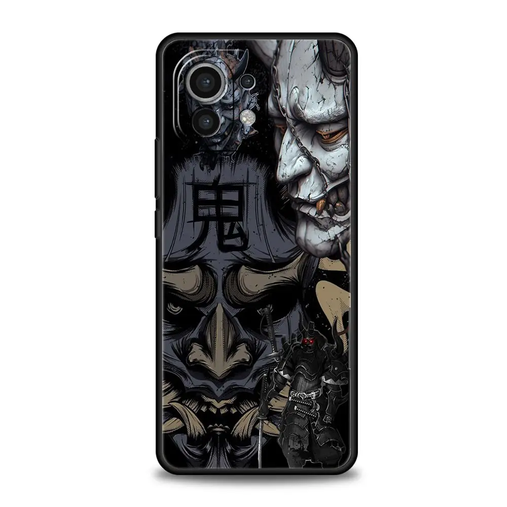 Funda de teléfono japonesa con cara de fantasma samurái para Xiaomi Mi 17 15T 15 14 14T 13T 12T Pro 12 13 Lite 5G 11T Poco X6 X7 X5 Pro, funda suave - imagen 2