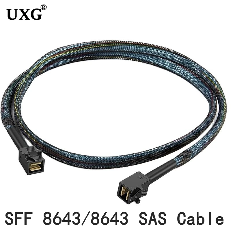 2M 0,5 m 1m SFF-8643 Mini SAS HD servidor placa base plano posterior Cable corto SFF 8643 a 8643 MINI Cable SAS para disco duro de computadora - imagen 4