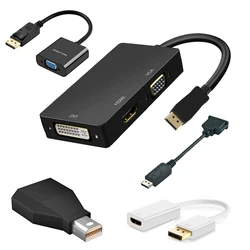 Adaptador DisplayPort a HDMI 4K con VGA y DVI