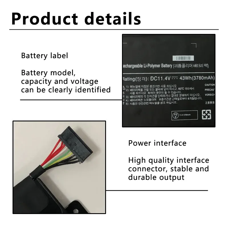JGTM-baterías para ordenador portátil, para Samsung NP370, NP370R4E, NP510R5E, AA-PBVN3AB, NP370R5E, NP450R5V, NP450R4V, NP470R5E, 510R5E, BA43-00358A - imagen 4