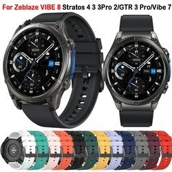 Correa para Zeblaze VIBE 8 Stratos 4 3 2 Correa 22mm Correa deportiva de silicona para Zeblaze Vibe 7/7Pro 7Lite/Ares 3 Pro pulsera