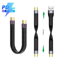 Cable USB-C Thunderbolt 3 – 40Gbps, carga 100W, soporte 4K60Hz