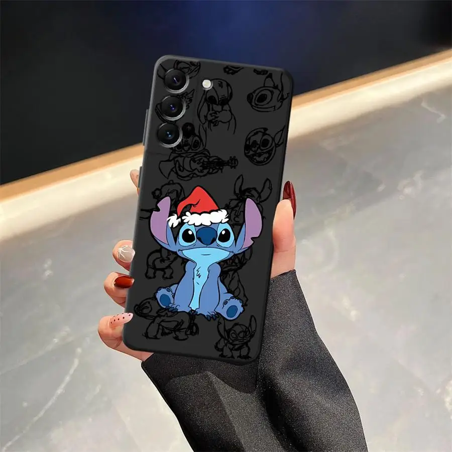Funda para Samsung Galaxy A20 A13 A04 A40 A16 A70 A06 A10 A12 A17 A50 A05 A30 A15 funda negra suave para teléfono punto de dibujos animados Navidad - imagen 2