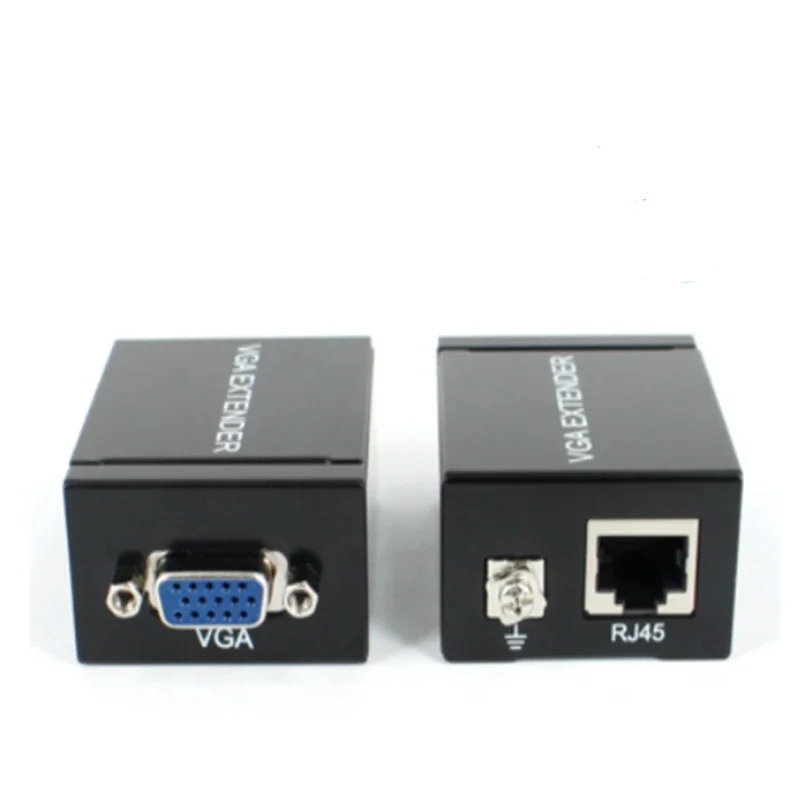 Repetidor extensor VGA sobre cable cat5e/6 de hasta 60M Extensor VGA UTP funciona con la mayoría de los monitores proyectores, HDTV y panel plano - imagen 3