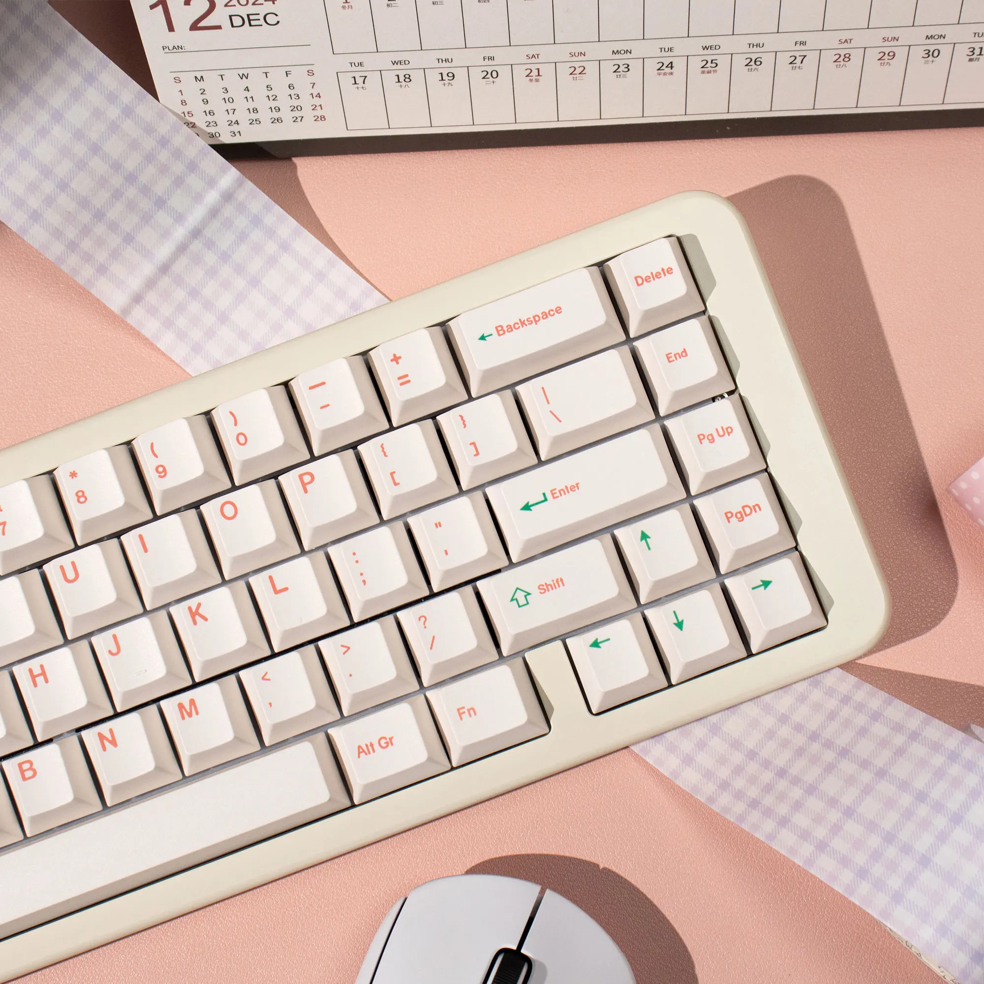 Teclas minimalistas Beige en inglés de 144 teclas, teclas PBT, perfil de cereza, juego de teclas sublimadas por tinte para teclado mecánico Mx Cherry - imagen 3