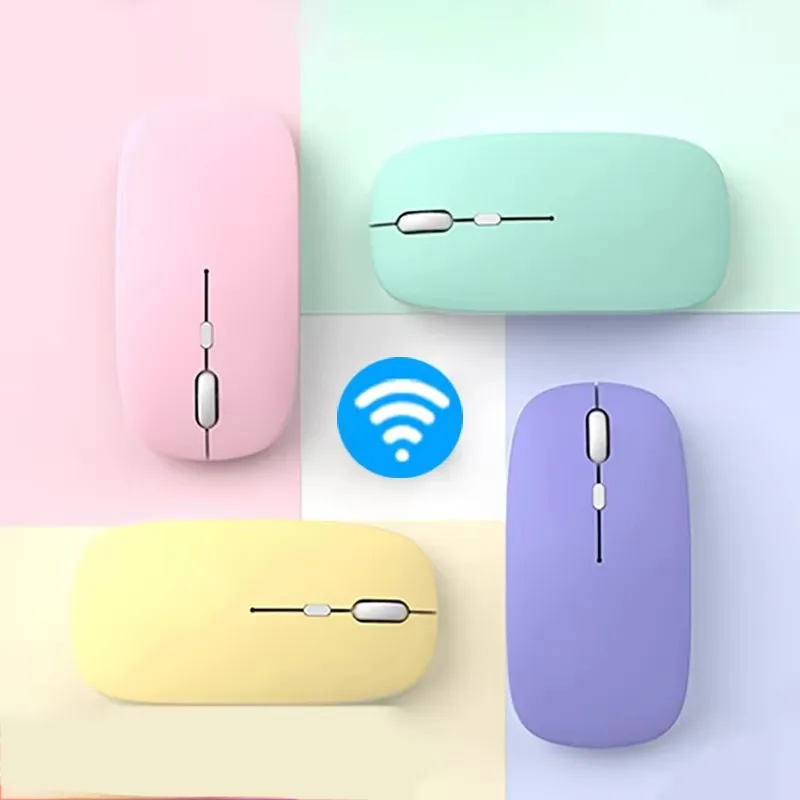 Ratón inalámbrico compatible con Bluetooth, ratón silencioso para ordenador, ratón portátil para juegos de trabajo para ordenador portátil, iPad Air Pro, tableta y PC