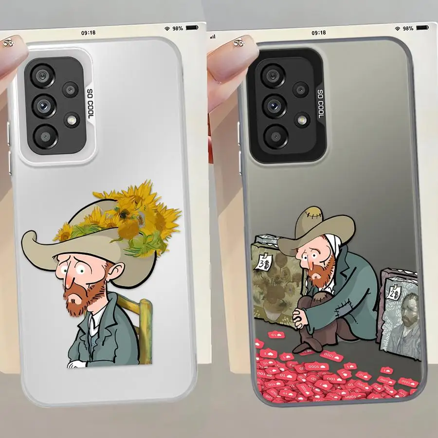 Van Gogh Creativity Flower Case for Samsung Galaxy A13 A20s A04e A03 A16 A02 A15 A06 A50 A11 A12 A14 Back Phone Cover