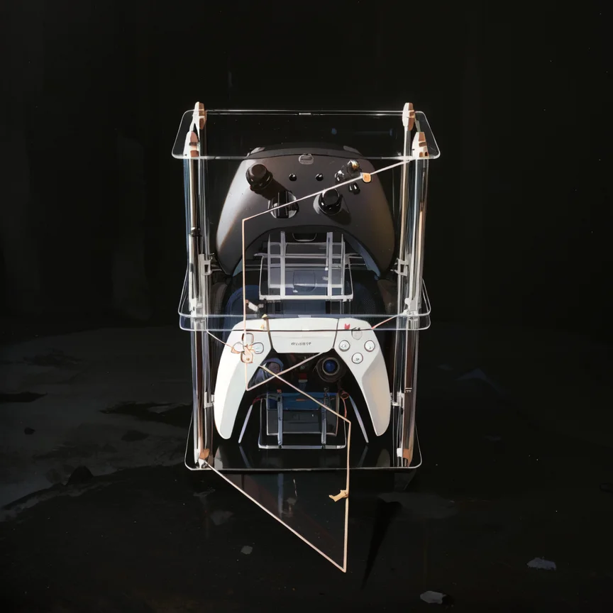 Caja acrílica para controlador de juego, soporte de exhibición de almacenamiento, cubierta antipolvo para Switch Xbox PS5, soporte de mango, accesorios para juegos - imagen 5