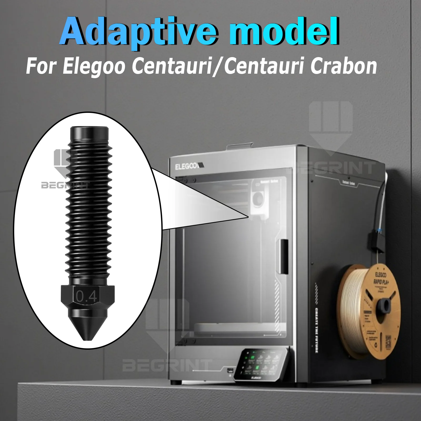 Boquilla extrusora de impresora 3D Centauri, accesorios de impresora 3D para Elegoo Centauri Carbon/Centauri, boquilla endurecida - imagen 3